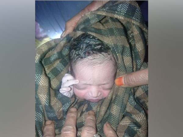 The baby born inside the Army Gypsy. (Photo/ANI)