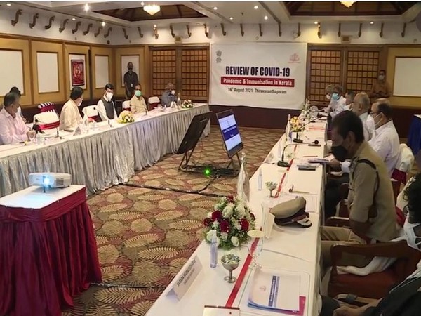 Union Health Minister Manusukh Mandaviya at the meeting in Kerala (Photo/ANI)