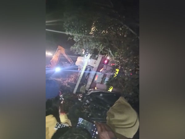 Visual from the accident site in UP's Unnao (Photo/ANI) 