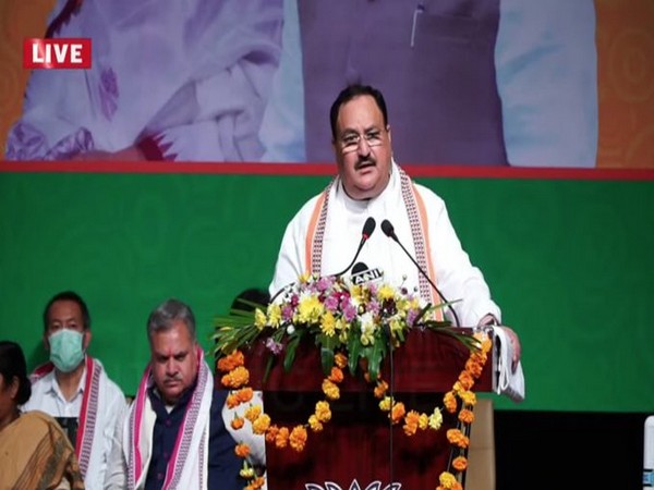 BJP Chief JP Nadda in Manipur (Photo/ANI)