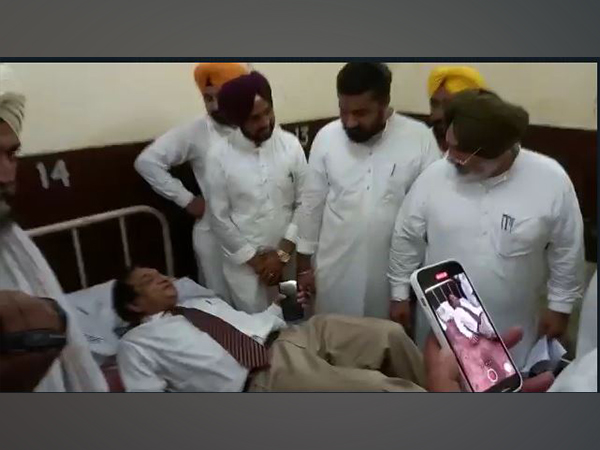 Visual of Punjab Health Minister at Guru Gobind Singh Medical College (Picture credit: Social Media)