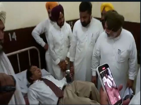 Visual of Punjab Health Minister at Guru Gobind Singh Medical College (Picture credit: Social Media)
