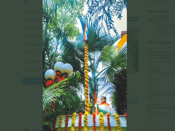 Visual of granddaughter of Union Home Minister Amit Shah, Rudri saluting the flag (Photo Credit: Twitter@AmitShah)