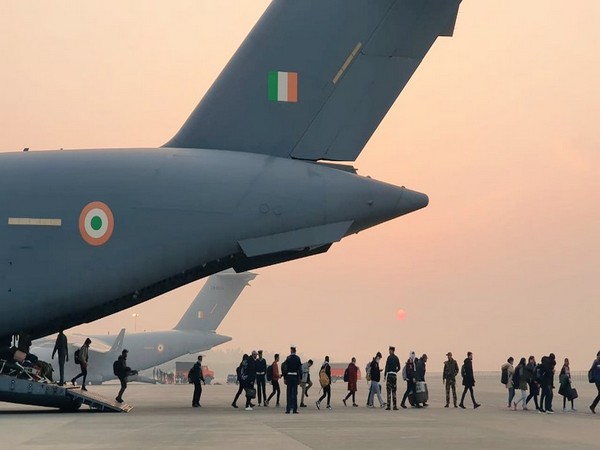 Indian nationals reaching at Hindan airbase (Photo/Twitter:@IAF_MCC)