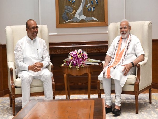 Chief Minister of Manipur N Biren Singh called on Prime Minister Narendra Modi (Photo/PMO India)