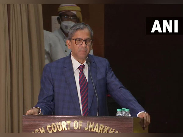 Chief Justice of India (CJI) N.V. Ramana in Ranchi (Photo/ANI)