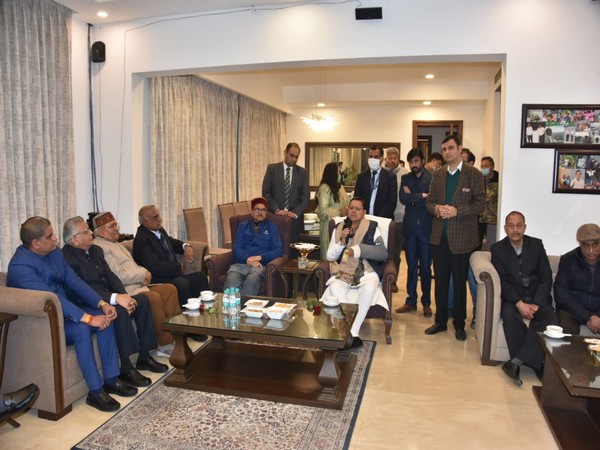 Uttarakhand Chief Minister Pushkar Singh Dhami interacts with the representatives of various industrial institutions, business people, hoteliers. (Photo/ANI)