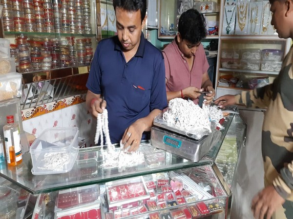 7.1 kg silver ornaments were recovered by BSF. (Photos/ANI)