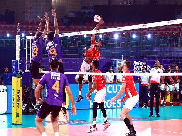 Calicut Heroes in action during Prime Volleyball League (Image: Calicut Heroes/PVL)