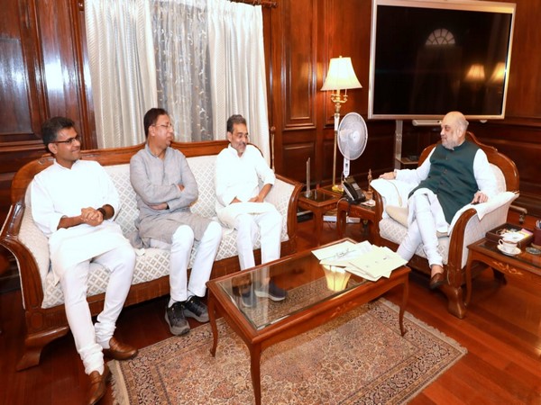 Rashtriya Lok Janta Dal president Upendra Kushwaha meets Union Home Minister Amit Shah