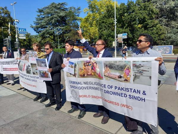 World Sindhi Congress holds protest in Geneva against Pak crimes
