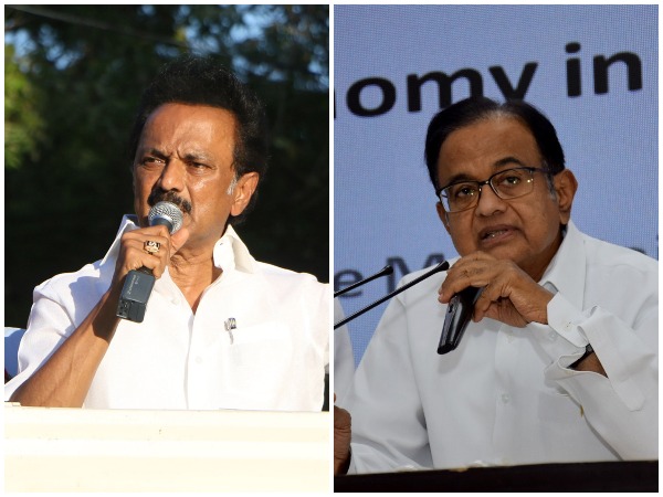 DMK chief MK Stalin (Left) and P Chidambaram (right) [File Image]