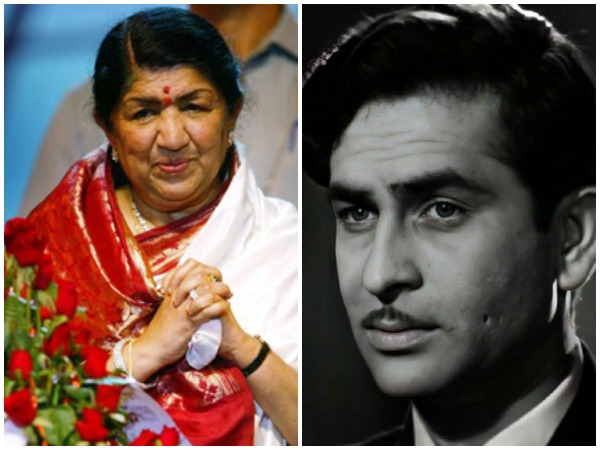 Veteran singer Lata Mangeshkar and legendary late actor Raj Kapoor (Image courtesy: Twitter)
