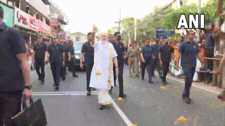 Prime Minister Narendra Modi in Kochi (Photo/ANI)