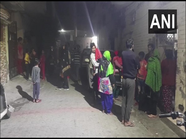 People came out of their houses in Jalandhar as earthquake hit several parts of Punjab. (Photo/ANI)