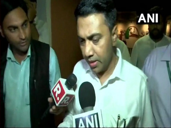 Goa Assembly Speaker Pramod Sawant speaking to reporters at Panaji on Tuesday 