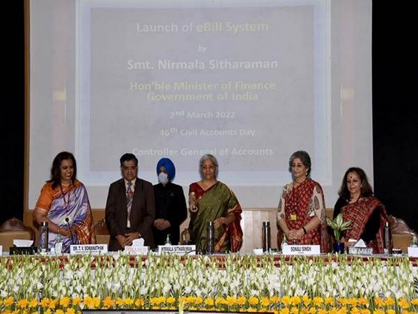 Union Finance Minister Nirmala Sitharaman at a function to launch e-Bill processing system.