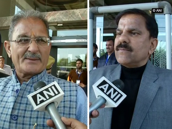 Bharatiya Janata Party leader Kavinder Gupta (left) and Chairman of the National Panthers Party Harsh Dev Singh (right) speaking to ANI in Jammu on Tuesday.