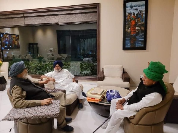 OP Chautala meeting Parkash Singh Badal