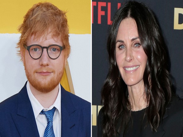 Ed Sheeran and Courteney Cox