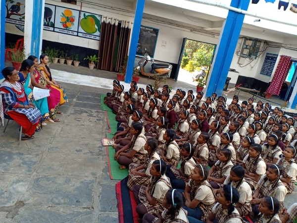Students in Chhattisgarh being taught by values enshrined in the Constitution. (Photo/ANI)