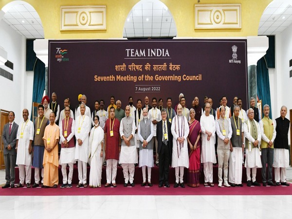Prime Minister Narendra Modi with CMs of States and Union Ministers at New Delhi