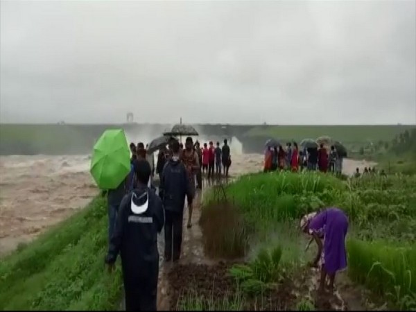 Water release from Madhuban Dam caused a flood-like situation in Damn and Diu on Sunday. (Photo/ANI)