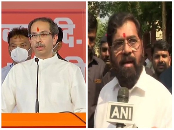 Chief Minister Uddhav Thackeray (left) Rebel Shiv Sena leader Eknath Shinde. (ANI/photo)