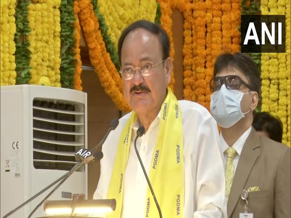 Vice President M Venkaiah Naidu at an event in Hyderabad (Photo/ANI)