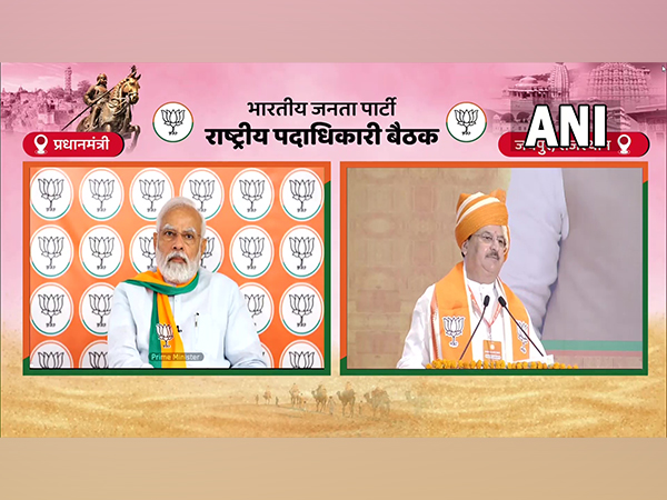 Screengrab from the BJP organisational meet.