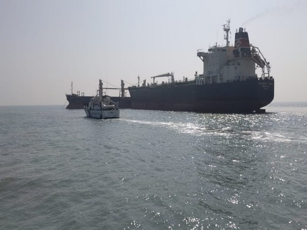 Two merchant vessels collide in Gulf of Kutch (Photo:Twitter/ANI)