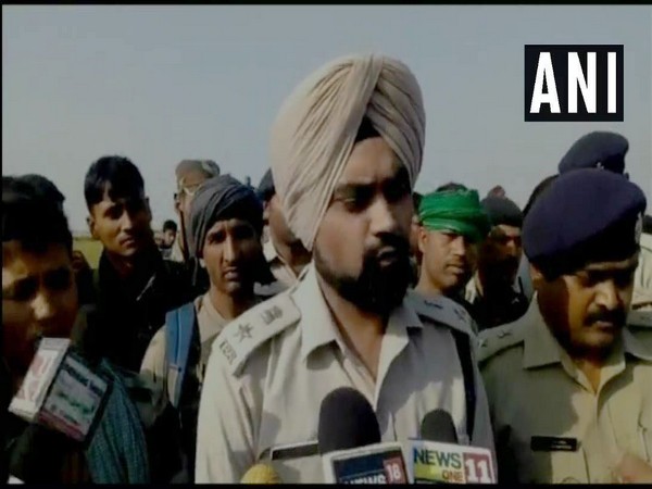 Superintendent of Police MS Dhillon while speaking to ANI in Uttar Pradesh on Saturday. Photo/ANI