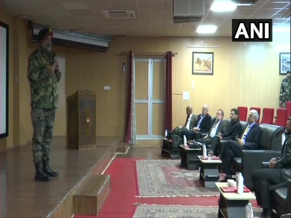 Lieutenant General KJS Dhillon briefed Delegation of foreign envoys visiting Jammu and Kashmir on security situation in region