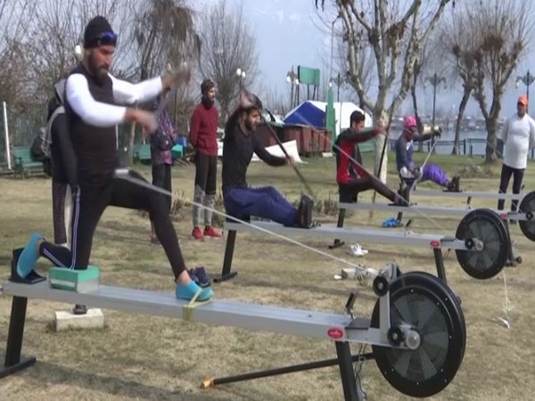 Players practicing various water sports with the newly introduced ergometers (Photo/ANI)