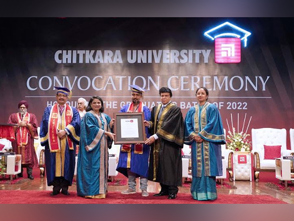 Honorary Doctorate being awarded to Sameer Guglani at the 17th Convocation of Chitkara University