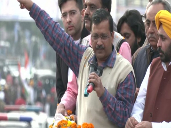 Delhi Chief Minister Arvind Kejriwal addressing 'Tiranga' rally in Punjab's Pathankot on Thursday. (Photo/ANI)