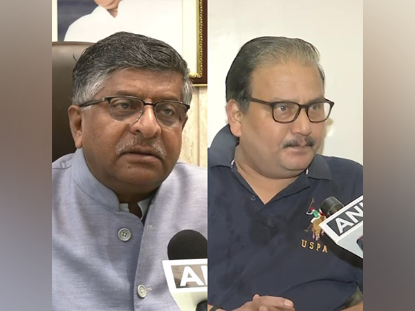 Former Union Minister Ravi Shankar Prasad (Left), RJD MP Manoj Jha (Right) (Photo:ANI)