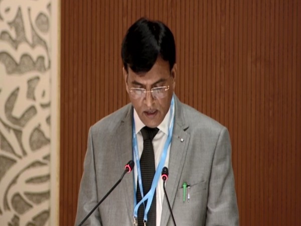 Union Health Minister Mansukh Mandaviya in the 75th session of World Health Assembly at WHO HQ in Geneva (Photo:ANI)