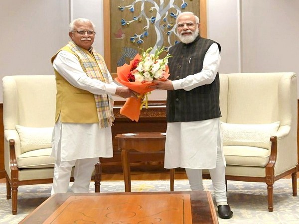 Haryana CM Manohar Lal Khattar meets PM Modi (Photo/Twitter)