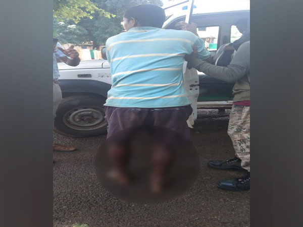 Villagers thrashed by Naxals being helped by police team in Dantewada. Photo/ANI