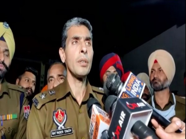 Senior Superintendent of Police Satinder Singh speaking to reporters in Jalandhar on Monday. (Photo/ANI)