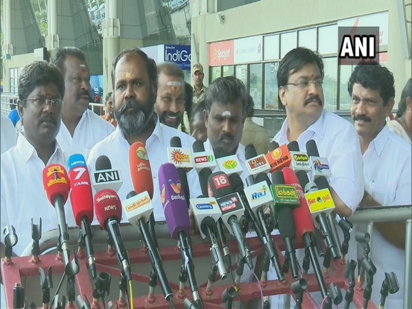 Tamil Nadu Minister RB Udaykumar talking to media in Madurai on Sunday.
