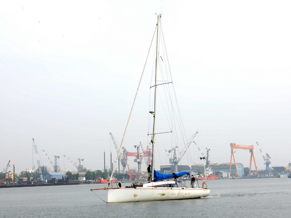 Indian Naval Sailing Vessel Bulbul was flagged off from Naval Base, Kochi on December 23  by Rear Admiral Antony George.