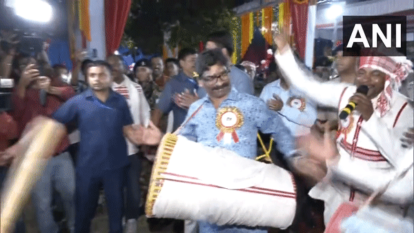 Jharkhand Chief Minister Hemant Soren in Ranchi (Photo/ANI)