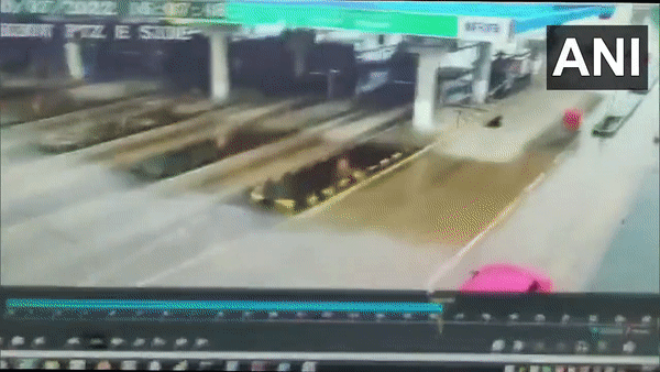 CCTV footage of the accident.