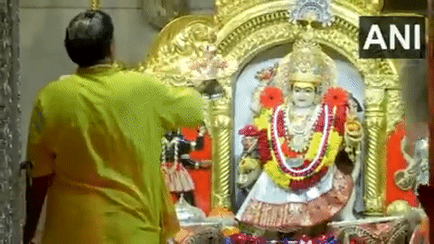 Visuals from Jhandewalan temple in Delhi (Photo/ANI)