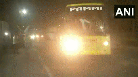 Visuals of UPA legislators reach the residence of CM Hemant Soren at Ranchi (Photo/ANI)