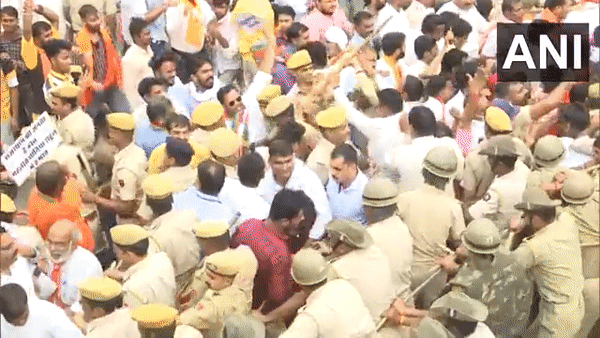 Visual from the protest site (Photo/ANI)