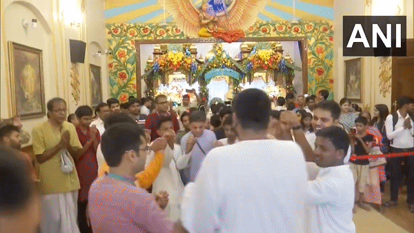 Visual from ISKCON temple in Kolkata (Photo/ANI)