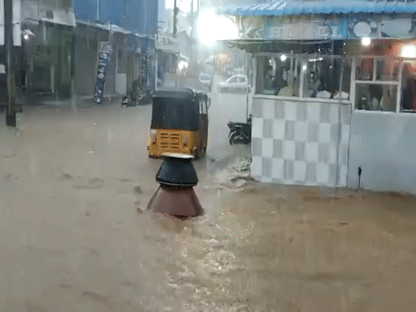 The viral video of biryani floating in rainwater (Video source: Twitter)